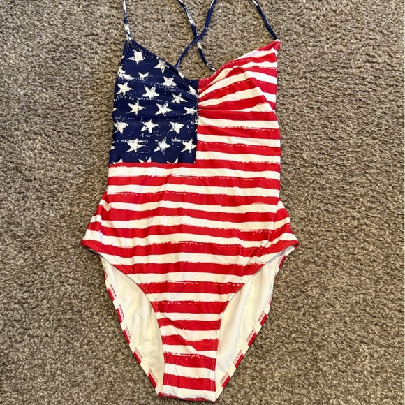 Other - American Flag One-Piece Swimsuit small
